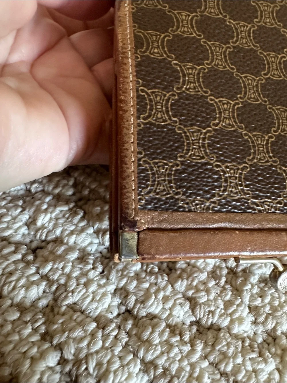 Celine Vintage Macadam Triomphe Kiss Lock Wallet - Picture 15 of 16